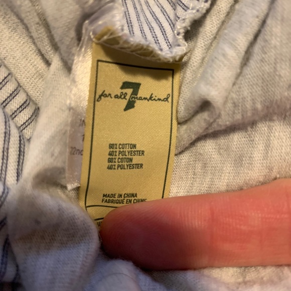 7 for all mankind button down striped tank top - Picture 7 of 7